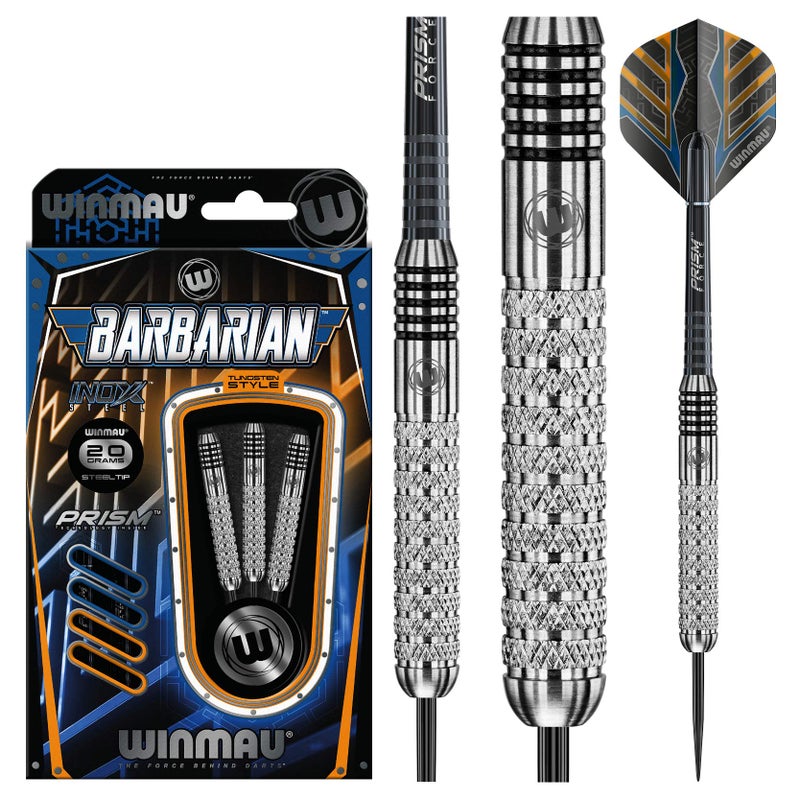 Winmau سهام وينماو بارباريان INOX الفولاذية 22 جرام مع أجنحة وبراغي (عمود) - Image 4